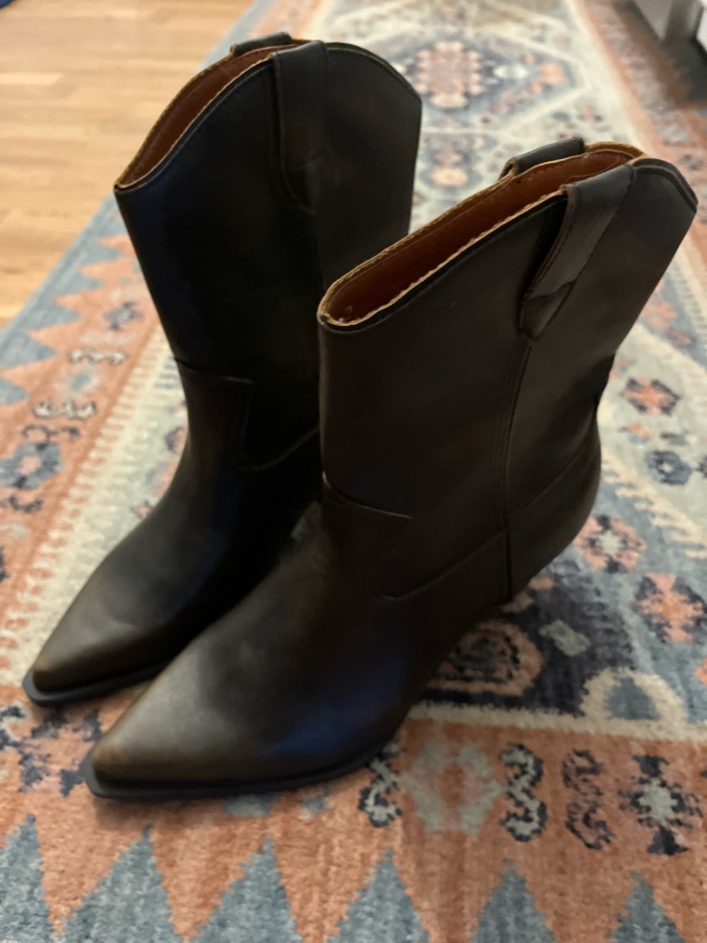 Dark Brown Women's Western Ankle Boots